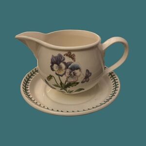 Portmeirion Botanic Garden PANSY Gravy Boat Set